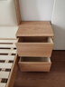 源氏木語(yǔ)全實(shí)木床頭柜橡木儲物柜簡(jiǎn)約床頭收納柜北歐小戶(hù)型置物柜 【1】(原木色)床頭柜40*35*50cm 曬單實(shí)拍圖