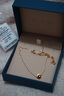 謝瑞麟（TSL）新年禮物18K金項鏈女時(shí)尚貓眼珠K黃鎖骨套鏈送女友BE538 K金項鏈 曬單實(shí)拍圖