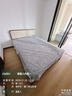 源氏木語(yǔ)實(shí)木床雙人床簡(jiǎn)約軟靠床(橡木胡桃色)低鋪(生態(tài)云皮菊蕊白)1.5*2m 曬單實(shí)拍圖