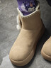 他她（TATA）張雅琪同款黃油小熊雪地靴女保暖加絨厚底棉鞋靴KXL03DD5 米杏 40 曬單實(shí)拍圖