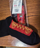 浪莎（LangSha）大紅襪子男結婚新年純棉襪情侶本命年生肖馬年女襪中筒踩小人紅襪 【男襪2雙黑色】100%棉腳踏七星 均碼 曬單實(shí)拍圖