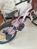 鳳凰官方旗艦店兒童自行車(chē)男女變速青少年學(xué)生山地車(chē)碟剎賽車(chē) 星際 粉紫【單速】輻條輪 20寸【適合125-160cm】 曬單實(shí)拍圖
