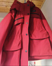 鴨鴨紅色工裝派克羽絨服女中長(cháng)款2025冬季新款潮流韓版小眾設計感外套 漿果紅 S (建議90-130斤) 曬單實(shí)拍圖