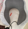 京東京造 Swiss Roll瑞士卷旅行枕 記憶棉飛機辦公室頸椎U型枕午睡枕 灰色 曬單實(shí)拍圖