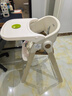 可優(yōu)比（KUB）成長(cháng)餐椅兒多功能吃飯餐椅寶寶餐椅兒童餐椅嬰可折疊-米白色 曬單實(shí)拍圖