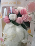 SWEET CUPID52朵玫瑰花束毯子手工永生花生日38女神節禮物送女友111cm 曬單實(shí)拍圖