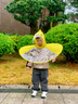 牧萌兒童雨衣寶寶幼兒園男女童透氣防水斗篷式飛碟雨具 小黃鴨 S 曬單實(shí)拍圖