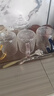 唯銘諾（WEIMINGNUO）錘紋玻璃杯家用泡茶杯耐熱加厚喝水杯帶把啤酒杯子套裝 四色350ML 曬單實(shí)拍圖