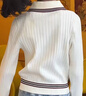 little MO&Co.little moco童裝25秋裝新款女童針織衫長(cháng)袖上衣學(xué)院風(fēng)KBE3SWTT14 米白色 160 160/76 曬單實(shí)拍圖
