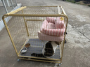 獒少保貓籠 大號貓籠子帶廁所貓別墅貓窩成貓幼貓貓舍貓屋寵物籠子用品 黃色 大雙層 84.5*60.5*96cm 曬單實(shí)拍圖