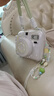 【mini12透明外殼】instax水晶殼拍立得硬殼相機保護殼殼子鏈條 奶綠白短繩+青蘋(píng)果掛繩+貼紙+Mini12透明殼 曬單實(shí)拍圖
