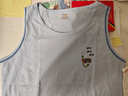 頂瓜瓜男童背心全棉透氣2件裝兒童無(wú)袖打底衫護肚春秋小男孩 白+藍 170 曬單實(shí)拍圖