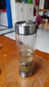 希諾（heenoor）希諾茶水分離新品男士高端磁吸式玻璃杯茶具雙層防漏保溫泡茶水杯 磁吸款：7012本色300ml-帶防偽碼 曬單實(shí)拍圖