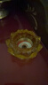 酥油燈底座七彩蓮花燈燭臺長(cháng)明燈座燈盞佛臺家用供燈佛燈蠟燭臺座 九葉圣蓮燭臺-黃色 曬單實(shí)拍圖
