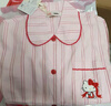 野獸派家居（tbh）三麗鷗Hello Kitty天絲棉家居服套裝四季可外穿條紋軟棉棉睡衣女 天絲棉長(cháng)款家居服套裝 粉紅條紋 S 曬單實(shí)拍圖