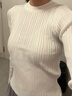 妙奕嘉針織衫女打底衫毛衣女款2026新款冬女裝上衣修身內搭可外穿顯瘦 圓領(lǐng)收腰針織衫【白色】 均碼 【建議80-120斤】 曬單實(shí)拍圖
