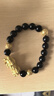 紅良緣8A收藏級烏金黑曜石手鏈黑耀石黑色水晶珠子手串男女通用情侶禮物 8A收藏級黑曜石手鏈-10mm 附證書(shū) 曬單實(shí)拍圖