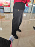 定原今年流行黑灰色彎刀牛仔褲女春秋2026新款設計感磨白直筒闊腿褲子 黑灰色-九分【加絨款】 3XL /31【建議135-145斤】 曬單實(shí)拍圖