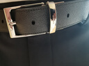 巴利（BALLY）男士腰帶商務(wù)方扣雙面腰帶6307811黑色120cm新年禮物 曬單實(shí)拍圖