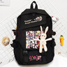 弗羅貓地獄客棧周邊同人夏莉安吉爾阿拉斯托動(dòng)漫學(xué)生書(shū)包雙肩包背包女 黑色 獄棧4格小豬 曬單實(shí)拍圖