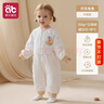 愛(ài)貝迪拉（AIBEDILA）嬰兒夾棉連體衣秋季幼小月齡外出抱抱服恒溫加厚保暖冬裝寶寶衣服 智能恒溫&超柔【中厚款 室溫10-18℃】月亮兔兔 73cm （建議15-19斤） 曬單實(shí)拍圖