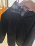 棉致夾克男秋冬季翻領(lǐng)格子外套男潮流港風(fēng)休閑工裝上衣男 黑色 M 曬單實(shí)拍圖