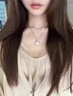 伊燦S925通體銀仿珍珠項鏈女2025新款爆款高級感輕奢小眾鎖骨頸鏈配飾 日韓輕奢珍珠項鏈女【粉色吊墜】 曬單實(shí)拍圖