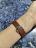 方哲品牌原裝適用華為gt5表帶gt4/gt3真皮小熊印花腕帶watch4pro/3pro/2pro小蠻腰手表替換帶時(shí)尚女款 棕色 華為GT6/GT5【41MM表盤(pán)】18mm 曬單實(shí)拍圖