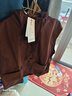 皮爾卡丹（pierre cardin）連帽馬甲春秋新款外套女休閑工裝寬松文藝復古背心百搭坎肩 咖色 3XL 【建議145-160斤】 曬單實(shí)拍圖