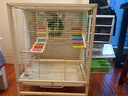 憨憨寵鳥(niǎo)籠鸚鵡鳥(niǎo)籠子大號方管生態(tài)別墅鳥(niǎo)架鳥(niǎo)窩小太陽(yáng)和尚專(zhuān)用籠子用品 米白色鳥(niǎo)籠 鐵門(mén)大號基礎款 曬單實(shí)拍圖