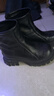 百思圖冬商場(chǎng)新款高跟粗跟女加絨短靴厚底增高馬丁靴F6012DD5 黑色絨里 38 曬單實(shí)拍圖