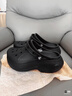 卡駱馳（CROCS）貝拉洞洞鞋厚底拖鞋|210062 黑色-001    39 (240mm)   曬單實(shí)拍圖