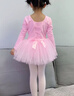 舞東方舞蹈服兒童女秋冬長(cháng)袖芭蕾舞裙女孩幼兒中國舞跳舞衣服女童練功服 粉色（短袖） 110 (高105-110cm 重25-33斤) 曬單實(shí)拍圖