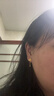 周六福玉蘭佳人黃金耳飾女足金耳墜生日禮物計價(jià)A0922139一對約2.86g 曬單實(shí)拍圖