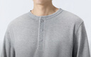 名創(chuàng  )優(yōu)品亨利領(lǐng)長(cháng)袖t恤男春季華夫格男士打底衫寬松內搭上衣Z 深灰 2XL    曬單實(shí)拍圖