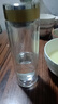 加厚商務(wù)玻璃水杯隔熱雙層玻璃杯茶水分離杯 經(jīng)典蓋千層中杯300ml1只 曬單實(shí)拍圖