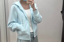 優(yōu)衣庫女裝運動(dòng)拉鏈連帽外套/長(cháng)袖26春夏新款484236 60 淺藍色 M 曬單實(shí)拍圖