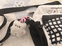 星鸞日系可愛(ài)萌系小包包ins學(xué)院少女單肩斜挎包學(xué)生外出輕便兒童背包 黑色【鈴鐺小熊掛件】 曬單實(shí)拍圖