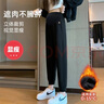 婧麒（JOYNCLEON）孕婦褲冬外穿休閑舒適運動(dòng)褲棉褲外出加絨加厚衛褲黑 L Jyk14680 曬單實(shí)拍圖