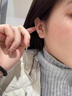 戚小米s999純銀金豆豆耳釘女養耳洞防堵耳骨釘小耳環(huán)養耳棒睡覺(jué)免摘耳飾 金色5mm磨砂圓珠耳釘【1對】999足銀 曬單實(shí)拍圖
