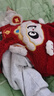 嘟嘟家寶寶連體衣嬰兒拜年服冬季男寶背帶褲女寶新年衣服國風(fēng)冬 紅色 90 曬單實(shí)拍圖