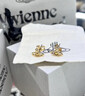 薇薇安·威斯特伍德（Vivienne Westwood）西太后耳釘NANO土星水鉆耳釘mini款女士耳釘送女友生日禮物正品 金色 曬單實(shí)拍圖