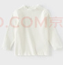 戴維貝拉兒童長(cháng)袖T恤女童抗菌防螨打底衫女寶寶春裝上衣 曬單實(shí)拍圖