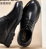 回力皮鞋男士英倫風(fēng)秋冬季系帶增高商務(wù)正裝鞋 2134 黑色 42 曬單實(shí)拍圖