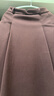 皮爾卡丹（pierre cardin）秋冬毛呢半身裙女a(chǎn)字大擺傘裙2026新款高腰顯瘦中長(cháng)呢子百褶裙子 安可拉紅(無(wú)腰帶) L建議100-120斤 曬單實(shí)拍圖
