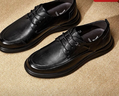 意爾康皮鞋男軟底舒適商務(wù)休閑鞋春秋圓頭系帶新款 53429W 黑色 43 曬單實(shí)拍圖