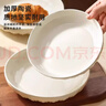 奧美優(yōu)（AOmeiyou）陶瓷盤(pán)子菜盤(pán)家用簡(jiǎn)約白色釉下彩餐具餐盤(pán)碟子深盤(pán)套裝8英寸4只 曬單實(shí)拍圖