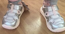 基諾浦（ginoble）學(xué)步鞋25年夏季男女寶寶舒適透氣涼鞋沙灘鞋GW1741銀色/亮白 曬單實(shí)拍圖