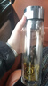 蘇泊爾（SUPOR）玻璃杯抗菌泡茶杯一鍵開(kāi)蓋商務(wù)雙層茶水分離杯男士車(chē)載水杯 曬單實(shí)拍圖