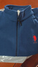 U.S. POLO ASSN.馬甲男抓絨搖粒絨秋冬立領(lǐng)無(wú)袖背心男裝外套 藏藍色 L  曬單實(shí)拍圖